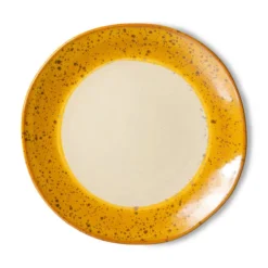 HKliving Speckled Ochre Ceramic Dessert Plate