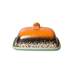HKliving 70s Ceramics Butter Dish - Meteor