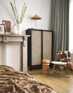 HKliving metal triangle table lamp l matt ochre