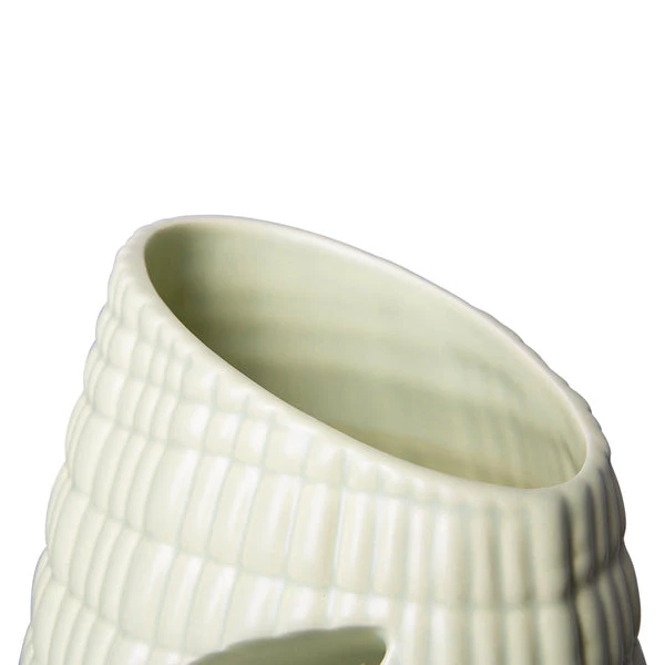 HKliving Ceramic Ribbed Vase | Minty 5 HKliving Ceramic Ribbed Vase | Minty