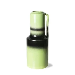 HKliving The Emeralds Ceramic Vase With Handle Green