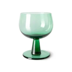 HKliving The Emeralds: Low Wine Glass Fern Green (Set of 4)