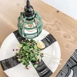 HKliving Green Metal Industrial Hanging Lamp