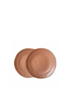 HKliving Bold & Basic Ceramics Side Plate In Brown