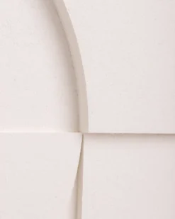 HKliving Framed Relief Art Panel C White S