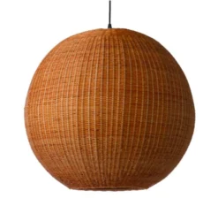 HKliving 60cm Diameter Bamboo Ball Hanging Lamp