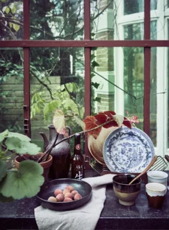 HKliving Home Chefs Ceramics: Deep Plate Rustic Black