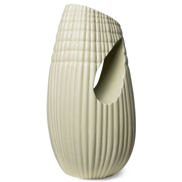 HKliving Ceramic Ribbed Vase | Minty 3 HKliving Ceramic Ribbed Vase | Minty