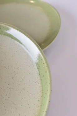 HKliving Ceramics Side Plate Pistachio Set Of 2