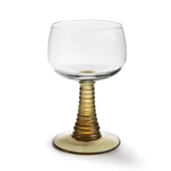 HKliving Green Swirl Wine Glass