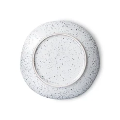 HKliving Grey Speckled Ceramic Cake Plate