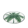 HKliving Bold & Basic Ceramics: Porcelain Side Plate Palms, Green 2 HKliving Bold & Basic Ceramics: Porcelain Side Plate Palms, Green