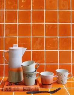 HKliving Set Of Four 70s Americano Mugs