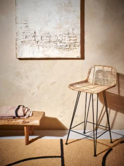 HKliving Rattan Bar Stool