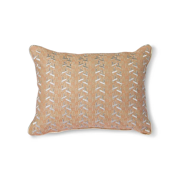 HKliving Nude Cushion with Silver Patches (30x40) 3 HKliving Nude Cushion with Silver Patches (30x40)