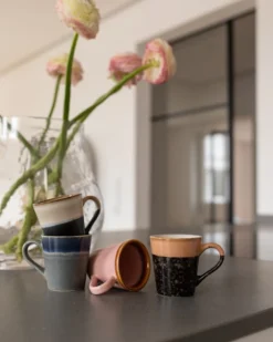 HKliving 70s Espresso Mus Set Of 4