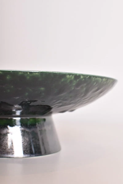 HKliving Ceramic Bowls L Dripping Green 3 HKliving Ceramic Bowls L Dripping Green