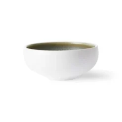 HKliving Home Chef Ceramics Bowl White Green