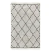 HKliving Woven Cotton Diamond Lines Rug