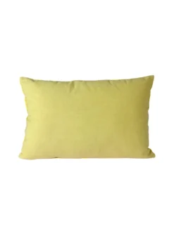 HKliving Striped Velvet Cushion In Yellow/Green