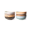HKliving Ceramic 70's Tapas Bowls: Epsilon, Set Of 4