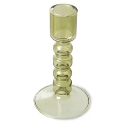 HKliving Glass Candle Holder | Medium | Olive Green 8 HKliving Glass Candle Holder | Medium | Olive Green