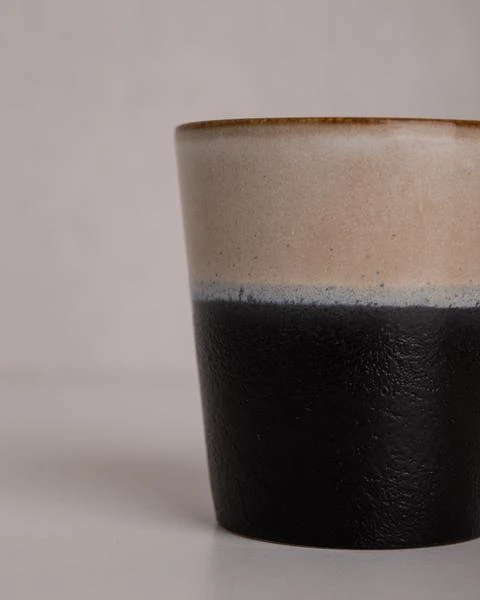 HKliving Beige Rock Ceramic 70s Coffee Mug 5 HKliving Beige Rock Ceramic 70s Coffee Mug