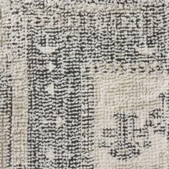 HKliving Printed Bath Mat Black White Overtufted 60 X 90