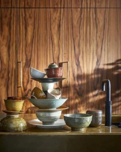 HKliving White Speckled Porcelain Rice Side Bowl 8 HKliving White Speckled Porcelain Rice Side Bowl