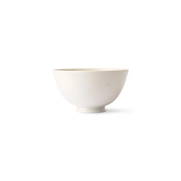 HKliving Kyoto Ceramics Japanese Rice Bowl | White Speckled 3 HKliving Kyoto Ceramics Japanese Rice Bowl | White Speckled