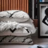 HKliving Monochrome Zig Zag Cotton Cushion 1 HKliving Monochrome Zig Zag Cotton Cushion