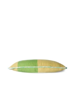 HKliving Hand Woven Wool Cushion Green (38x74)