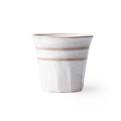 HKliving Bold & Basic Ceramics: Mug White/Terra