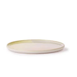 HKliving Set of 2 Pink and Yellow Round Side Plate