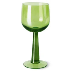 HKliving Set of 4 wine glass tall, lima green. The emeralds