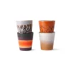 HKliving Ceramic 70 S Ristretto Mugs Set Of 4