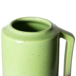 HKliving The Emeralds: Green Ceramic Vase With Handle