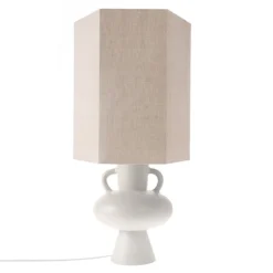 HKliving Stoneware Lamp Base White
