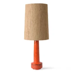 HKliving Retro Glazed Lamp Base In Red