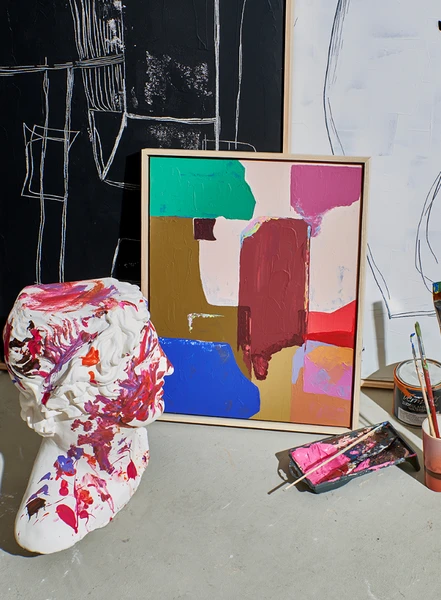 HKliving Abstract Painting 40x50cm 5 HKliving Abstract Painting 40x50cm