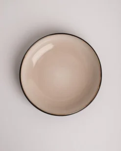 HKliving Beige Galaxy 70s Ceramic Salad Bowl
