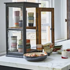 HKliving Set de 4 Cappuccino Mugs 70’s