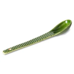 HKliving Ceramic Spoons | Textured Green | Set of 4