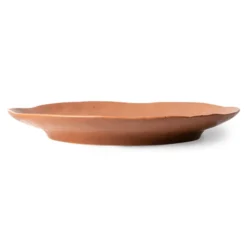HKliving Bold & Basic Ceramics: Side Plate Brown (Set of 2)