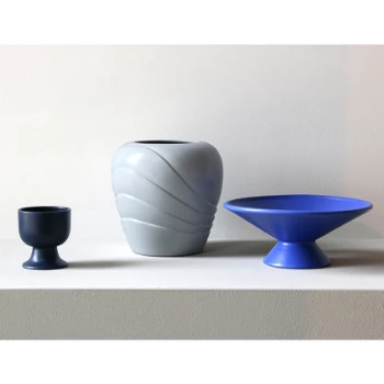 HKliving Flower Light Grey Ceramic vase 4 HKliving Flower Light Grey Ceramic vase