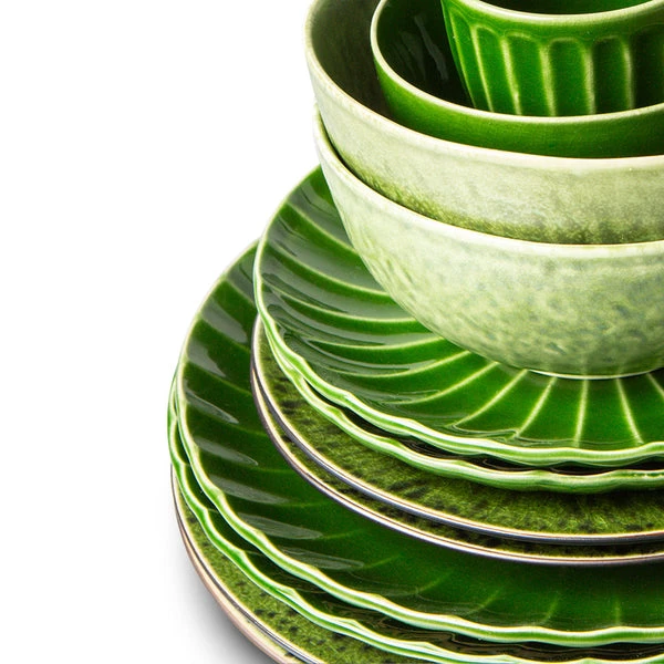 HKliving The Emeralds Ceramic Bowl | Organic Green 5 HKliving The Emeralds Ceramic Bowl | Organic Green