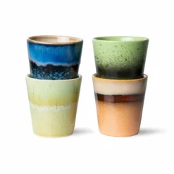 HKliving RISTRETTO MUGS, CALYPSO (SET OF 4)