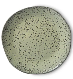 HKliving Gradient Ceramics Dessert Plate Green Set Of 2