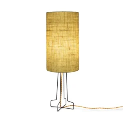 HKliving Cylindrical Jute Lampshade