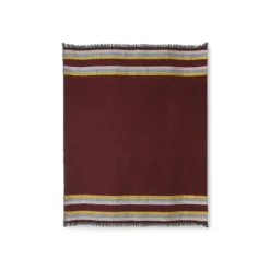 HKliving FLUFFY THROW BURGUNDY